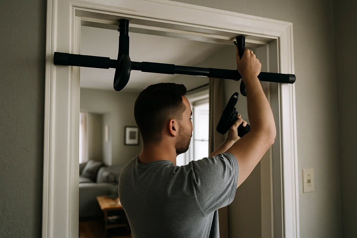 How to Install a Pull Up Bar Without Wrecking Your Doorway (or Your Drywall) - professional photograph