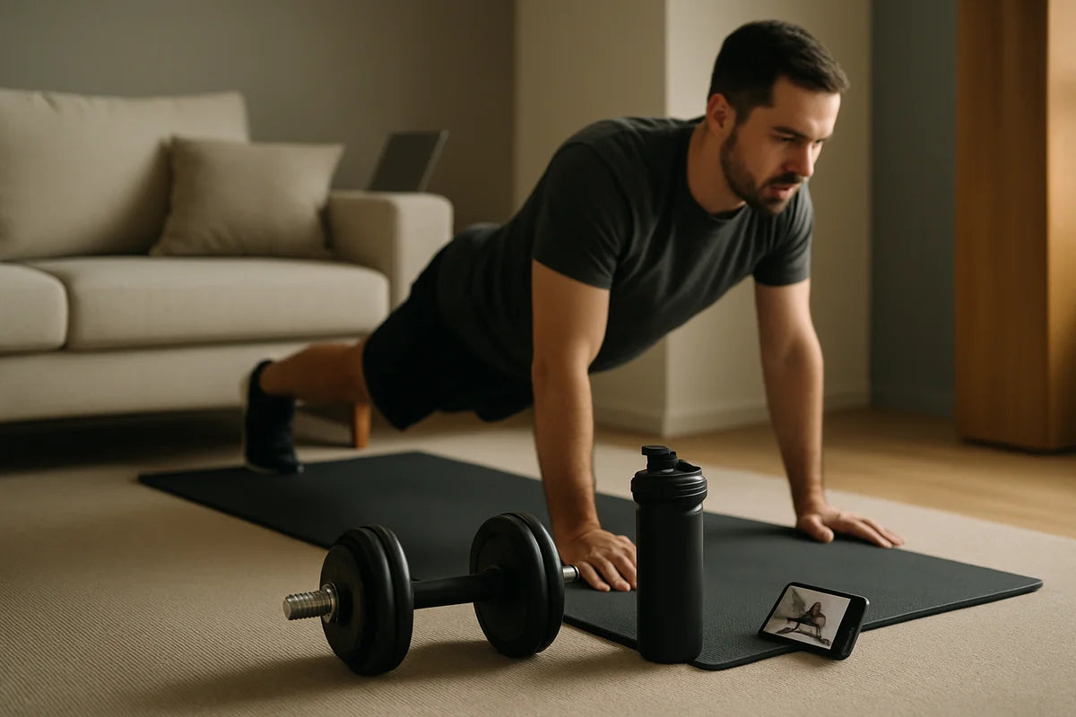 Home Fitness Routines for Busy Dads: Get Stronger in 20 Minutes a Day - professional photograph