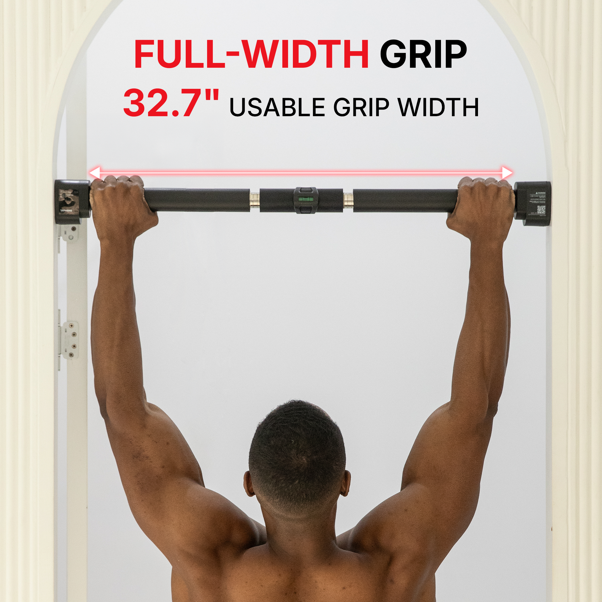 TB7: Widest Grip Doorframe Pull-Up Bar for Max Performance & Shoulder Safety | Tool-Free Install