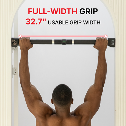 TB7: Widest Grip Doorframe Pull-Up Bar for Max Performance & Shoulder Safety | Tool-Free Install